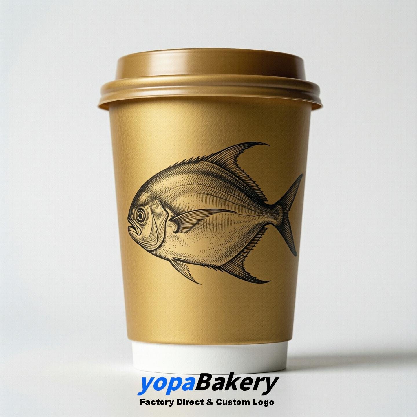 Butterfish Double Wall Paper Cups: 100ml/120ml/200ml/240ml/300ml/360ml/400ml/500ml/600ml/700ml