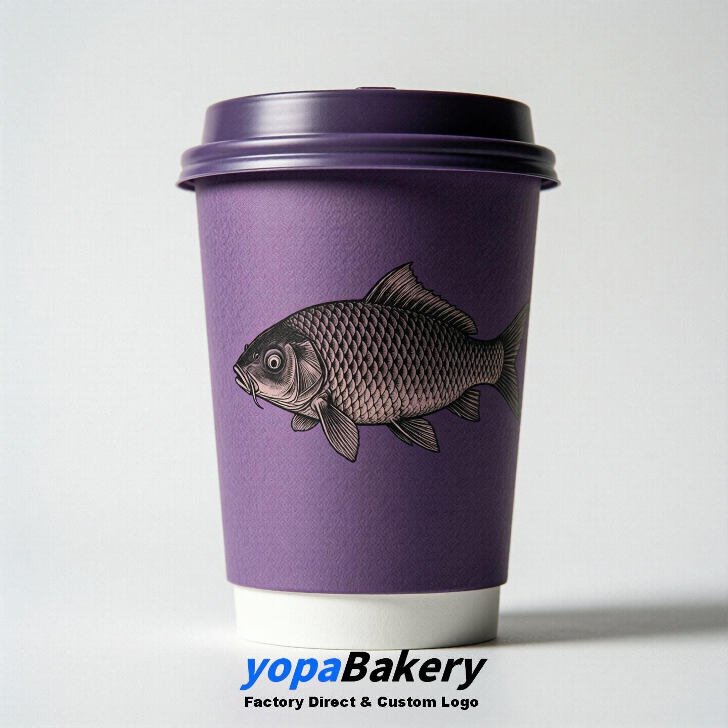 Carp Double Wall Paper Cups: 100ml/120ml/200ml/240ml/300ml/360ml/400ml/500ml/600ml/700ml