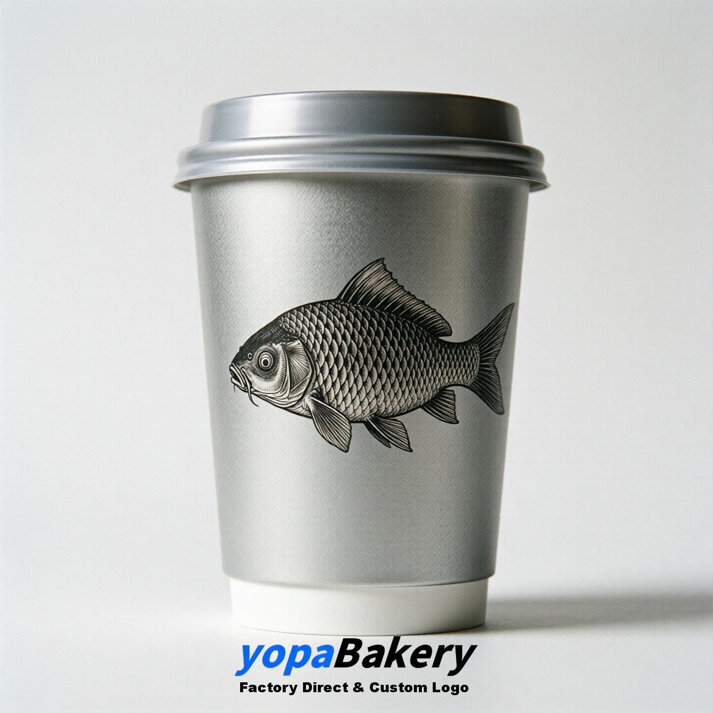 Carp Double Wall Paper Cups: 100ml/120ml/200ml/240ml/300ml/360ml/400ml/500ml/600ml/700ml