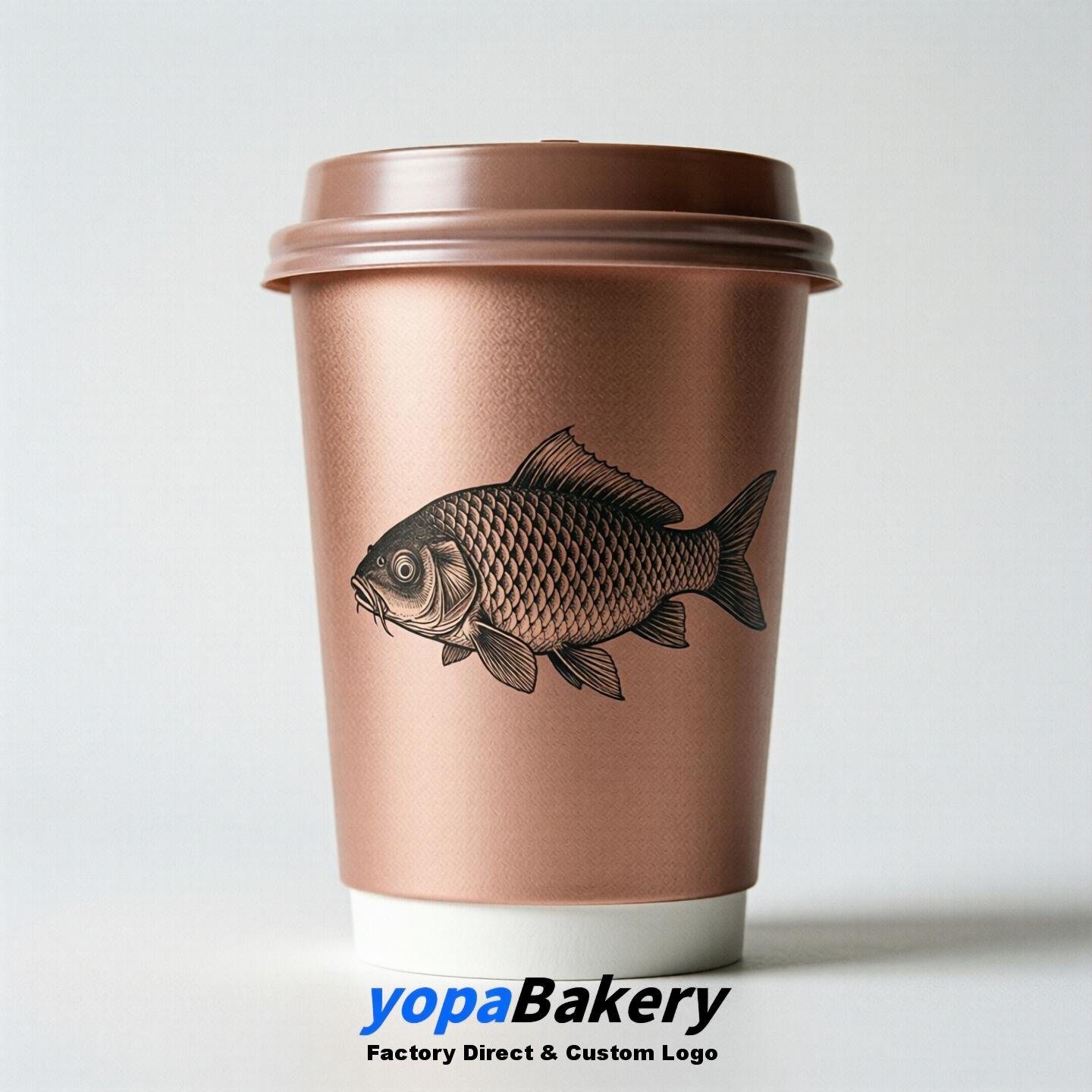 Carp Double Wall Paper Cups: 100ml/120ml/200ml/240ml/300ml/360ml/400ml/500ml/600ml/700ml