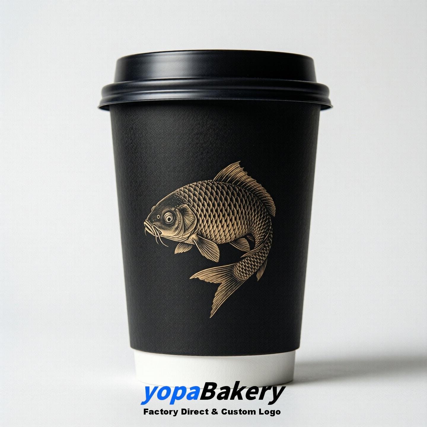 Carp Double Wall Paper Cups: 100ml/120ml/200ml/240ml/300ml/360ml/400ml/500ml/600ml/700ml