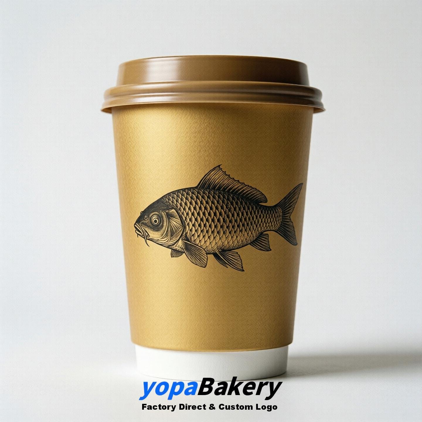 Carp Double Wall Paper Cups: 100ml/120ml/200ml/240ml/300ml/360ml/400ml/500ml/600ml/700ml