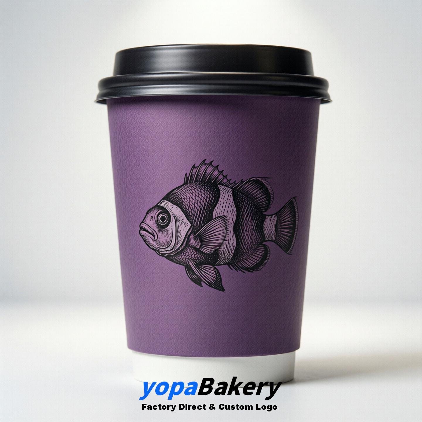 Clownfish Double Wall Paper Cups: 100ml/120ml/200ml/240ml/300ml/360ml/400ml/500ml/600ml/700ml