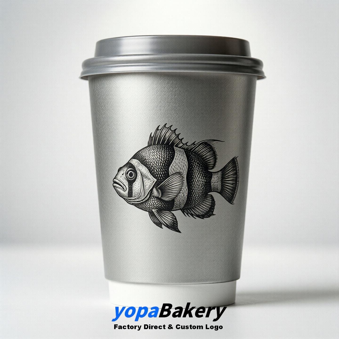 Clownfish Double Wall Paper Cups: 100ml/120ml/200ml/240ml/300ml/360ml/400ml/500ml/600ml/700ml