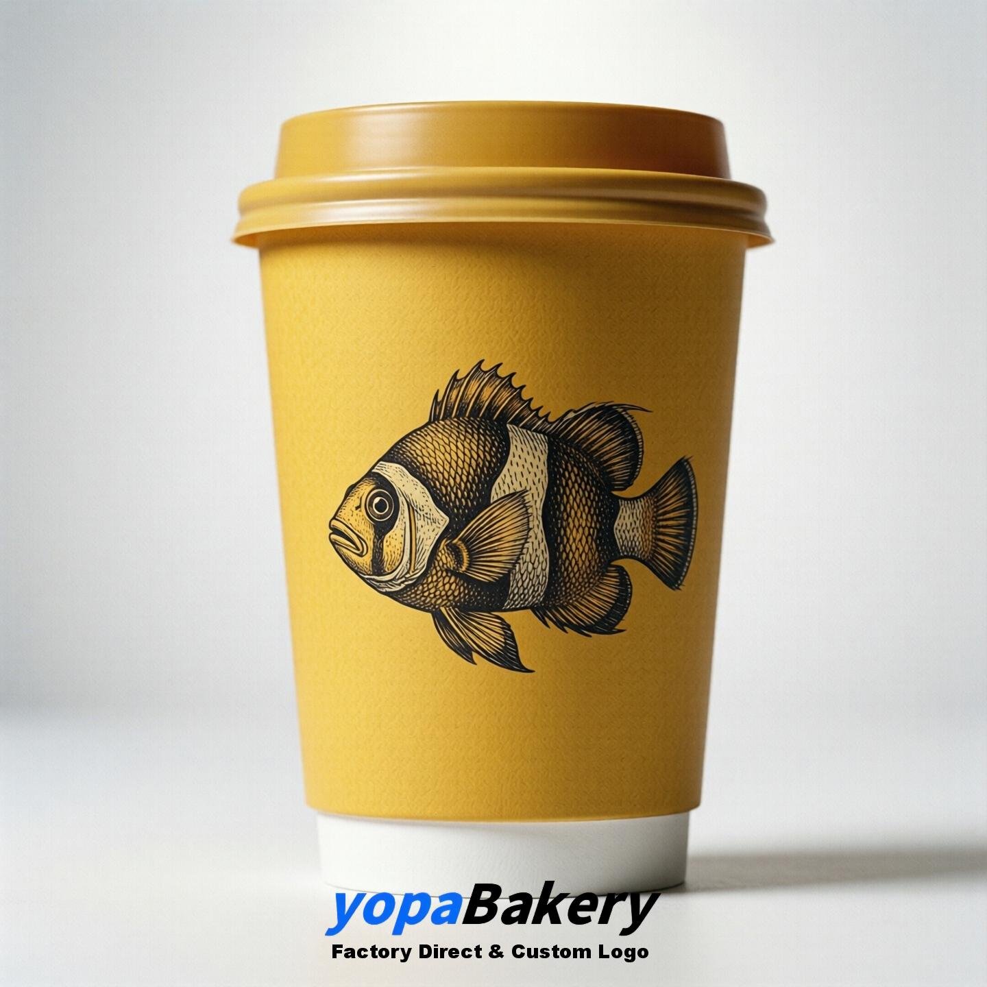 Clownfish Double Wall Paper Cups: 100ml/120ml/200ml/240ml/300ml/360ml/400ml/500ml/600ml/700ml