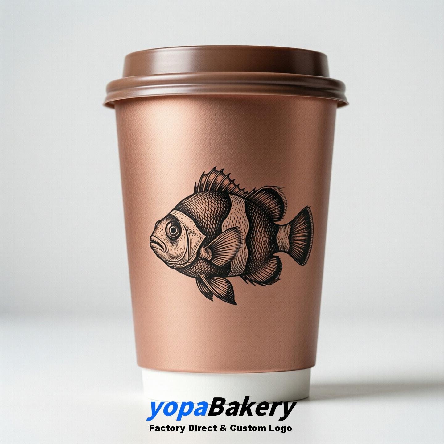 Clownfish Double Wall Paper Cups: 100ml/120ml/200ml/240ml/300ml/360ml/400ml/500ml/600ml/700ml