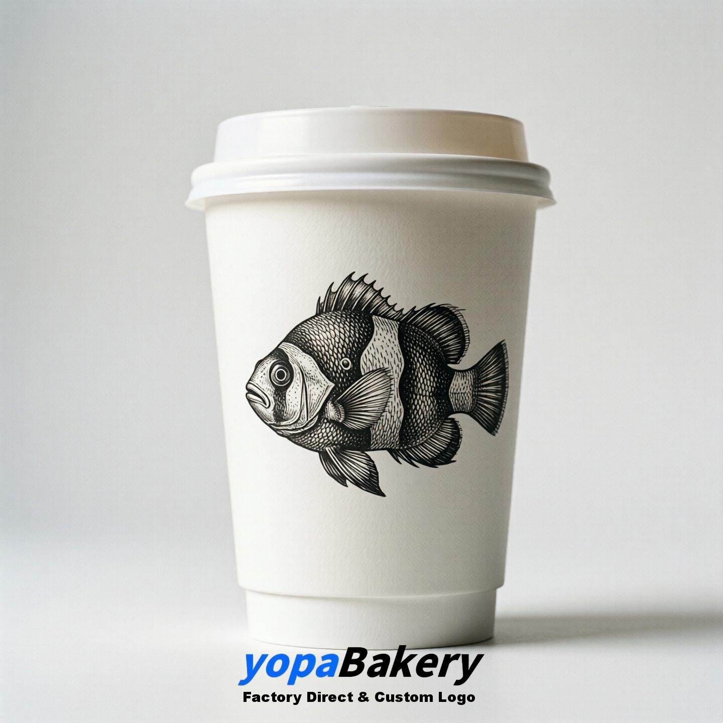 Clownfish Double Wall Paper Cups: 100ml/120ml/200ml/240ml/300ml/360ml/400ml/500ml/600ml/700ml