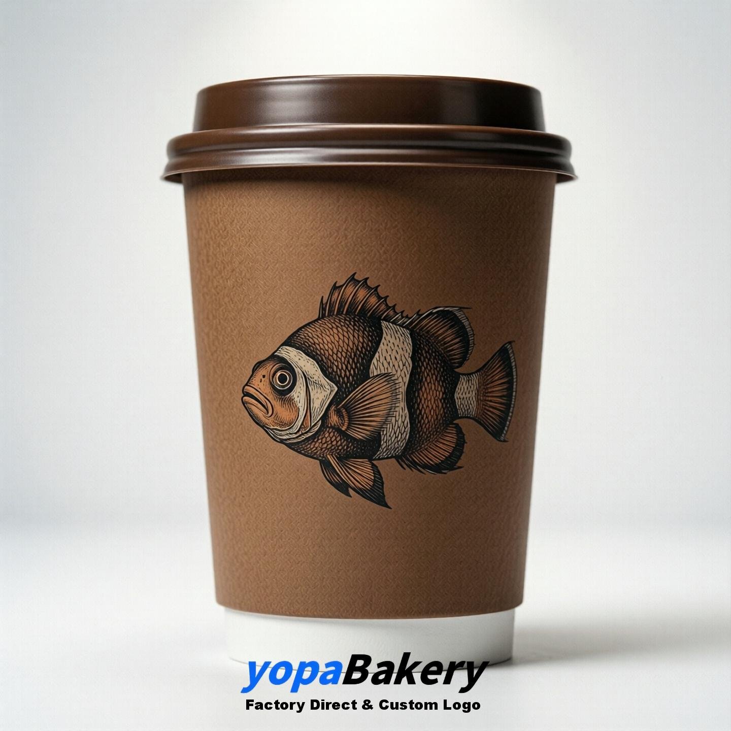 Clownfish Double Wall Paper Cups: 100ml/120ml/200ml/240ml/300ml/360ml/400ml/500ml/600ml/700ml
