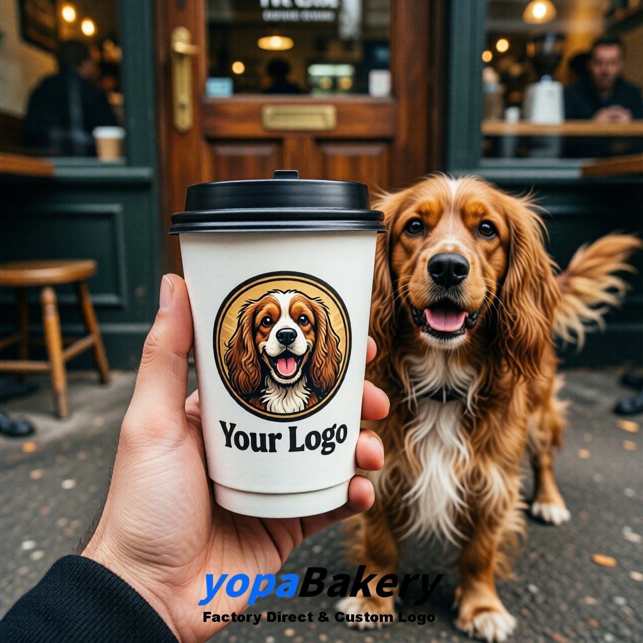 Cocker Spaniel Double Wall Paper Cups: 8oz/12oz/16oz/20oz/22oz/24oz