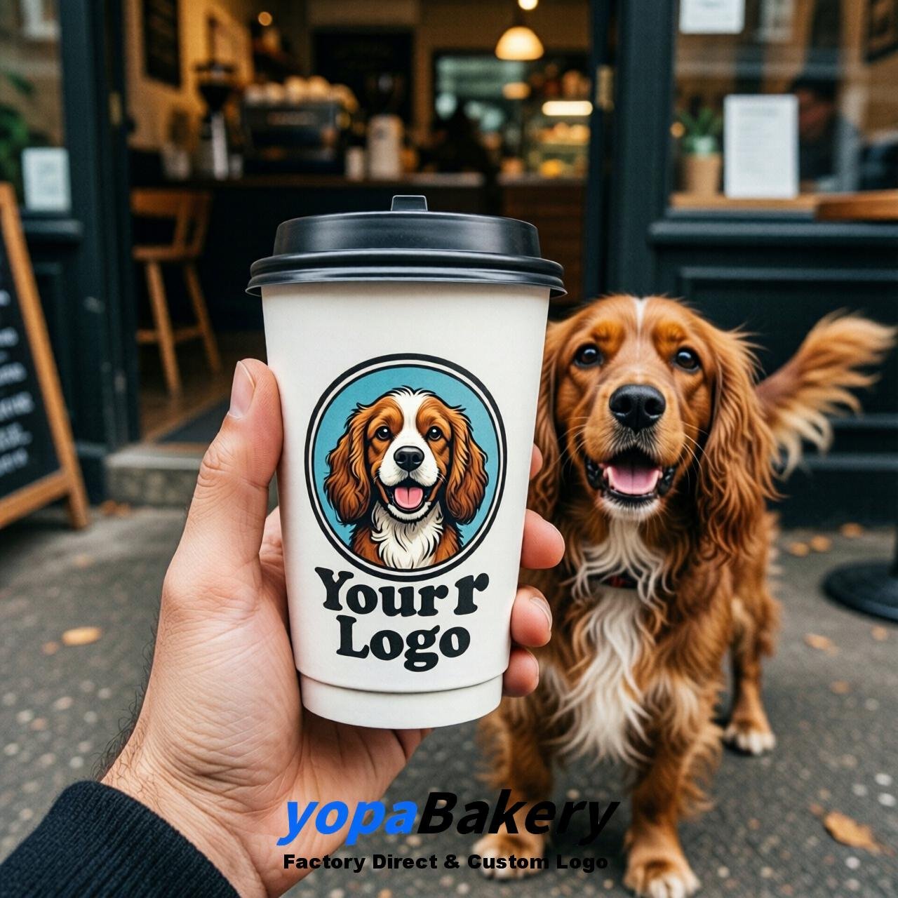 Cocker Spaniel Double Wall Paper Cups: 8oz/12oz/16oz/20oz/22oz/24oz