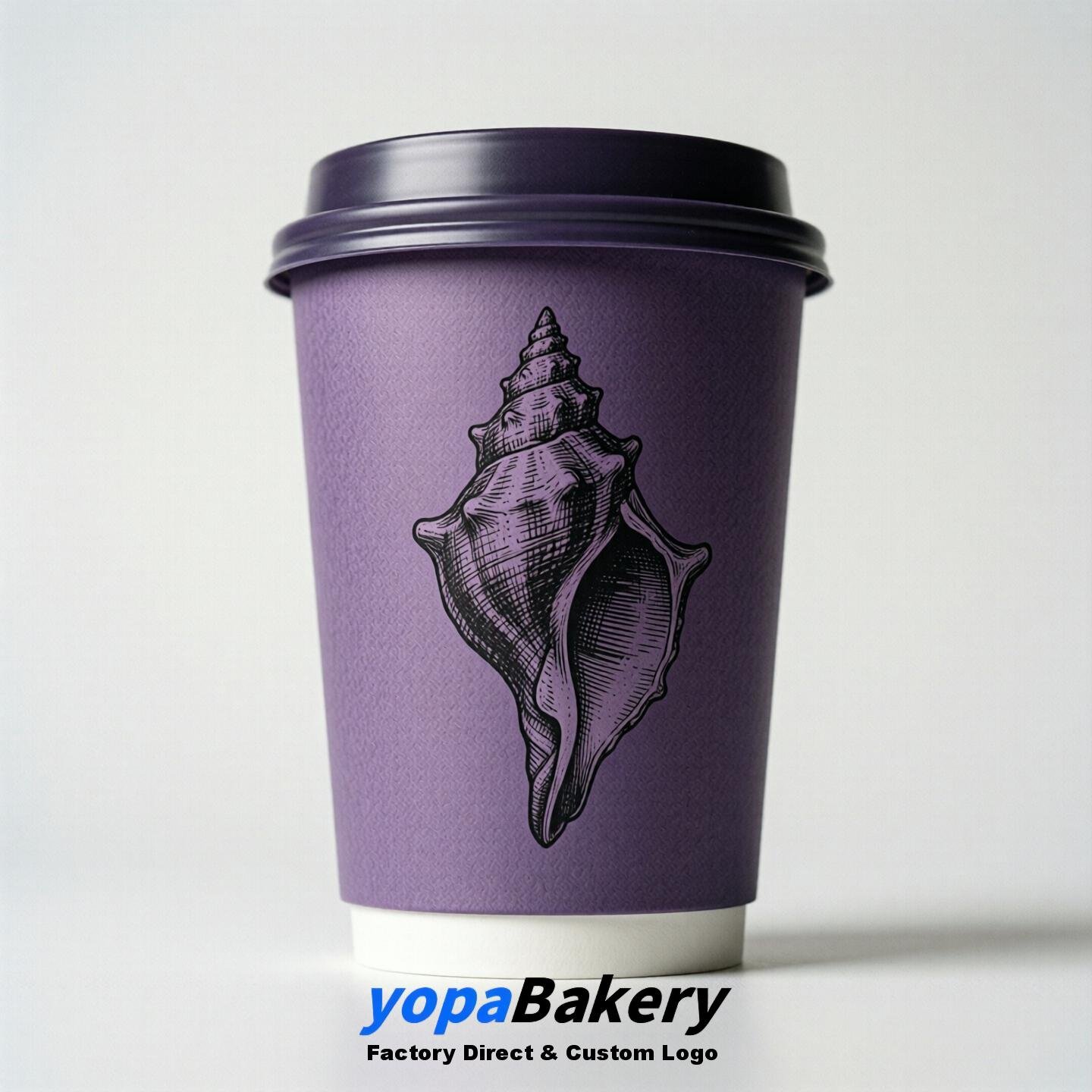 Conch Double Wall Paper Cups: 100ml/120ml/200ml/240ml/300ml/360ml/400ml/500ml/600ml/700ml