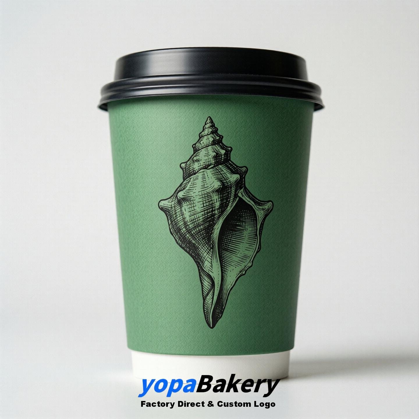 Conch Double Wall Paper Cups: 100ml/120ml/200ml/240ml/300ml/360ml/400ml/500ml/600ml/700ml