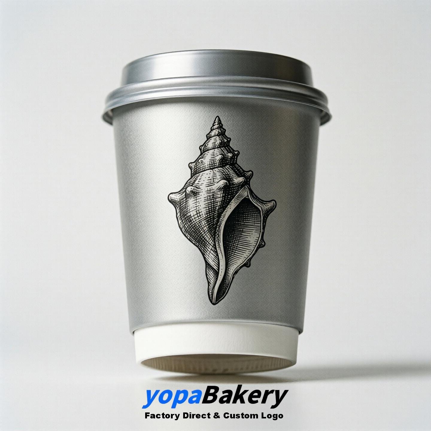 Conch Double Wall Paper Cups: 100ml/120ml/200ml/240ml/300ml/360ml/400ml/500ml/600ml/700ml