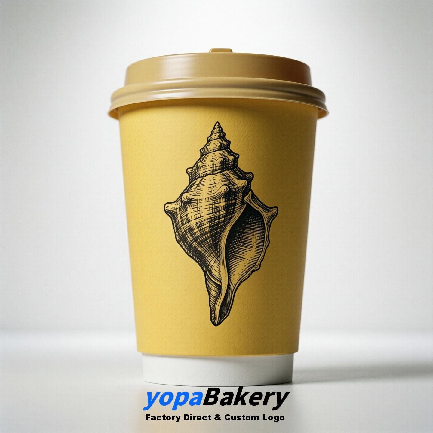 Conch Double Wall Paper Cups: 100ml/120ml/200ml/240ml/300ml/360ml/400ml/500ml/600ml/700ml