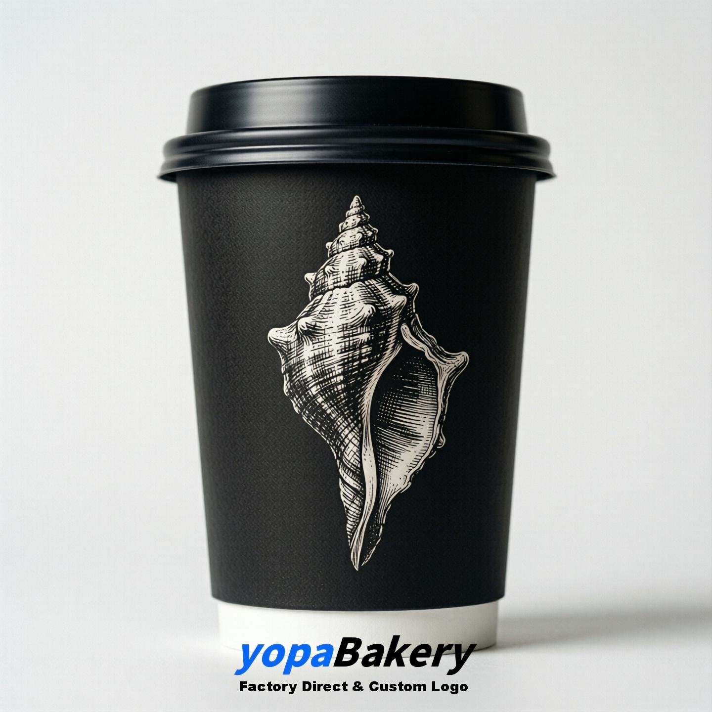 Conch Double Wall Paper Cups: 100ml/120ml/200ml/240ml/300ml/360ml/400ml/500ml/600ml/700ml