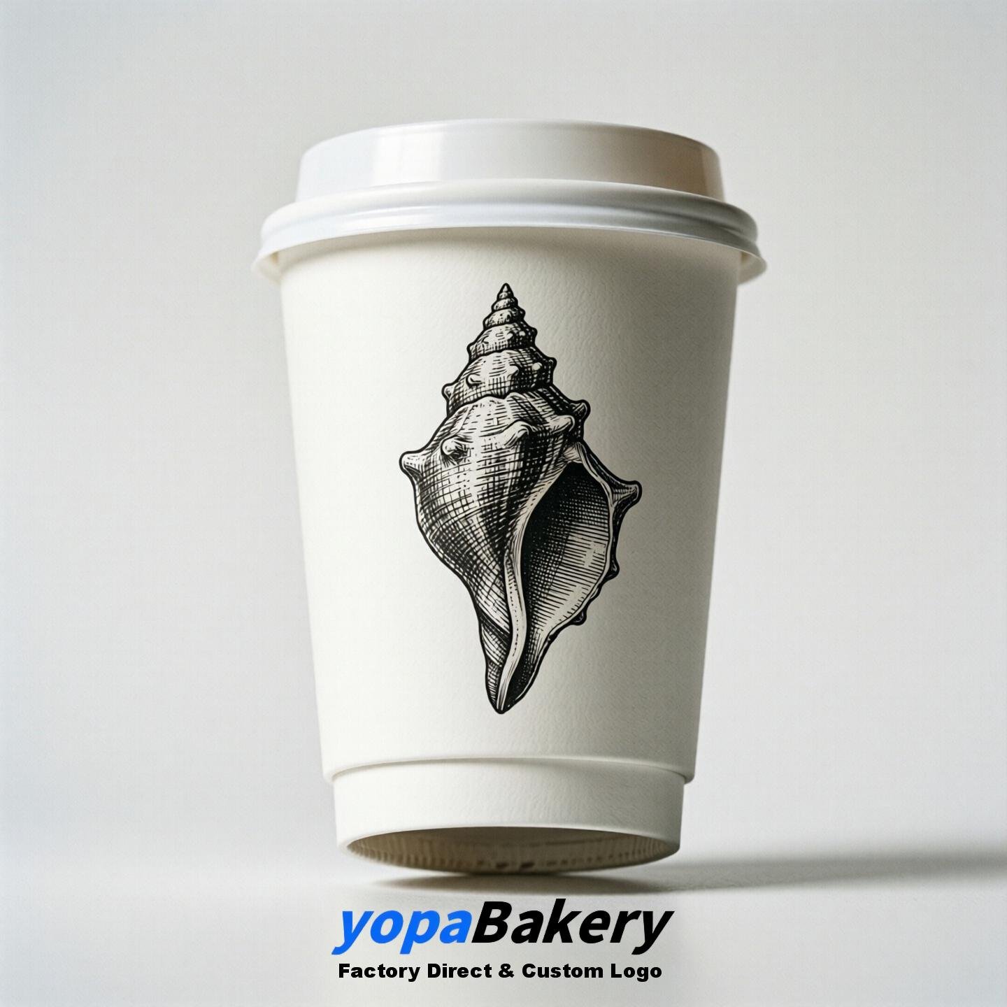 Conch Double Wall Paper Cups: 100ml/120ml/200ml/240ml/300ml/360ml/400ml/500ml/600ml/700ml