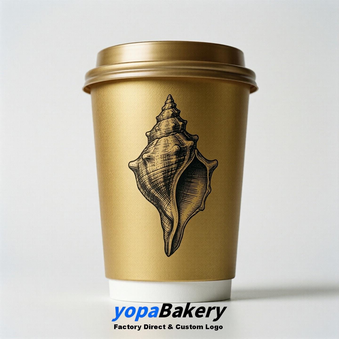Conch Double Wall Paper Cups: 100ml/120ml/200ml/240ml/300ml/360ml/400ml/500ml/600ml/700ml