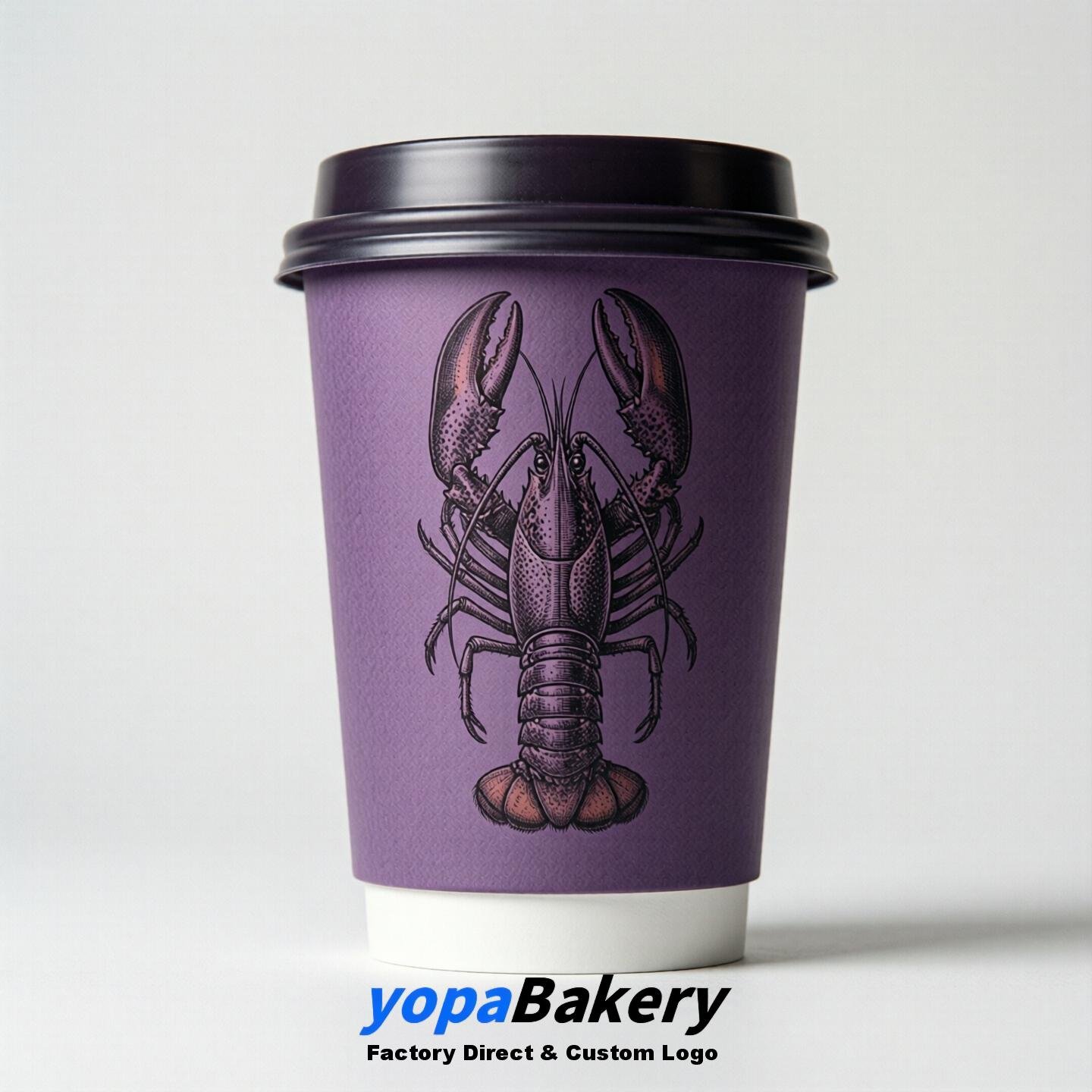 Crayfish Double Wall Paper Cups: 100ml/120ml/200ml/240ml/300ml/360ml/400ml/500ml/600ml/700ml