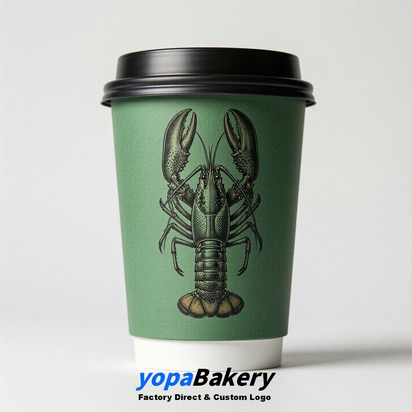 Crayfish Double Wall Paper Cups: 100ml/120ml/200ml/240ml/300ml/360ml/400ml/500ml/600ml/700ml