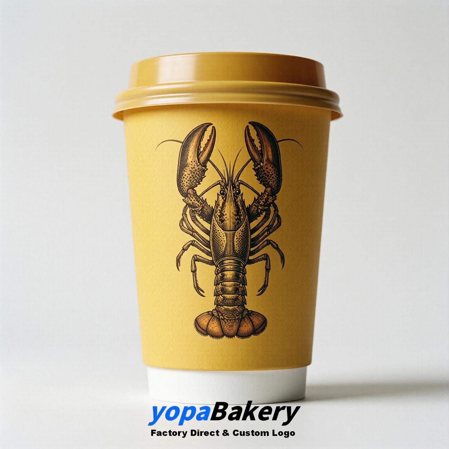 Crayfish Double Wall Paper Cups: 100ml/120ml/200ml/240ml/300ml/360ml/400ml/500ml/600ml/700ml