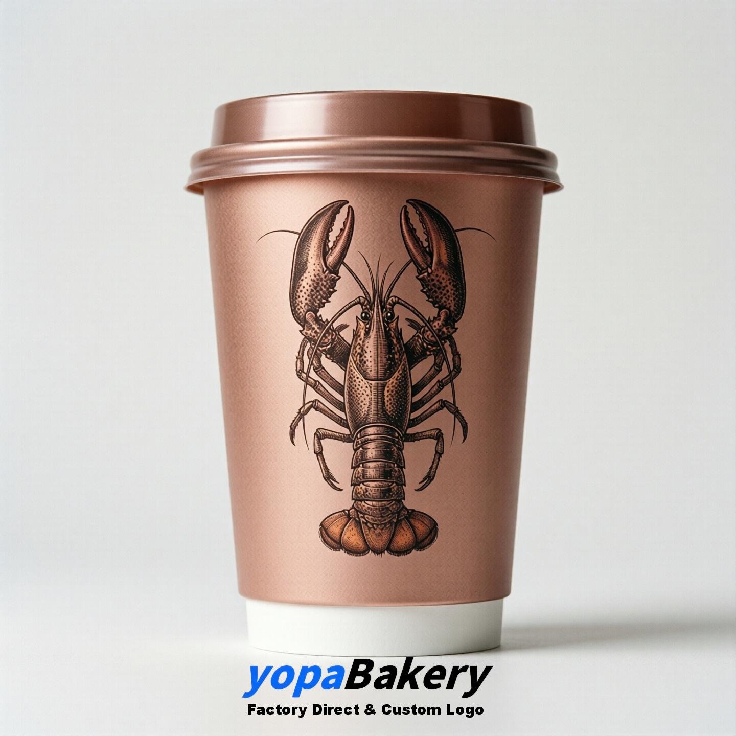 Crayfish Double Wall Paper Cups: 100ml/120ml/200ml/240ml/300ml/360ml/400ml/500ml/600ml/700ml