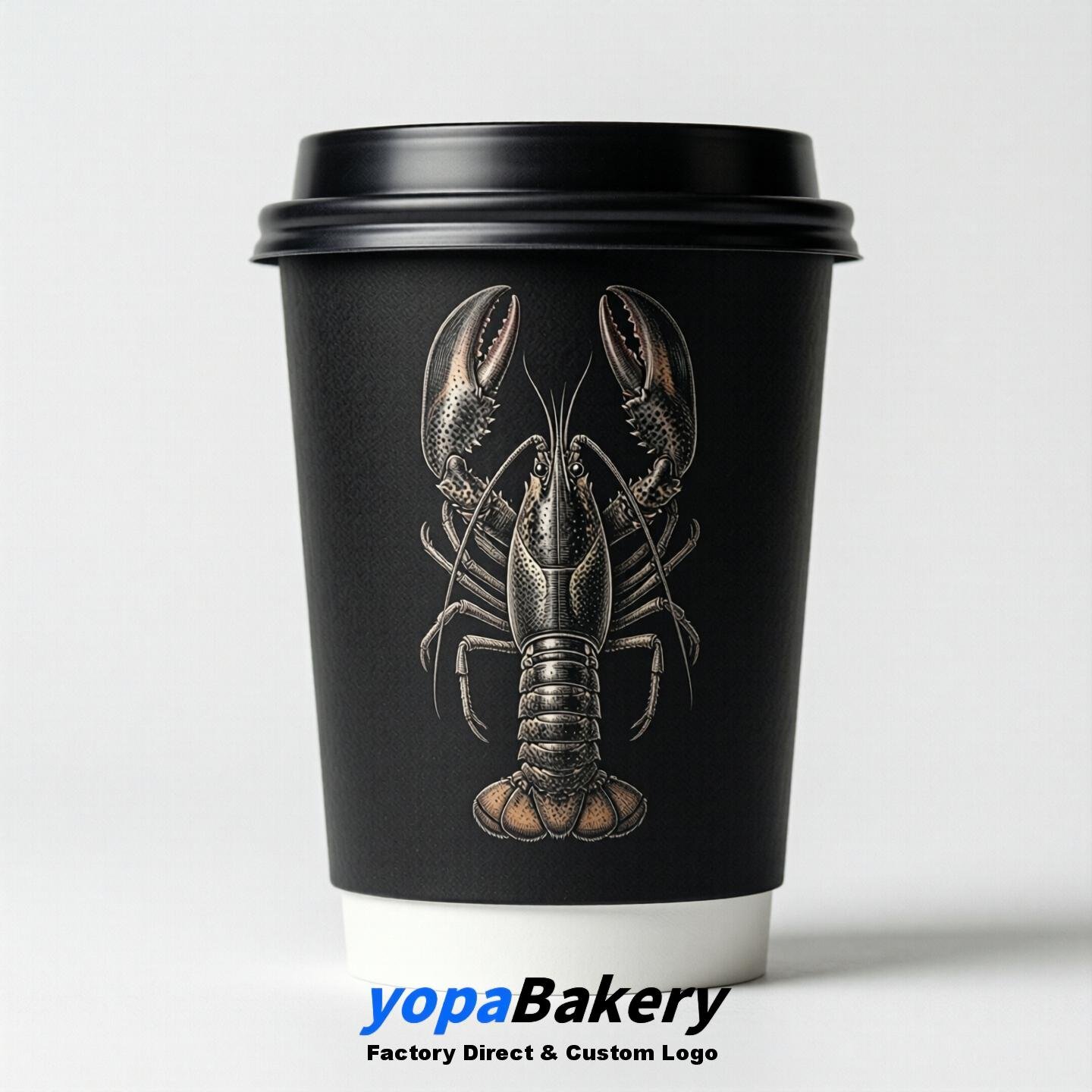 Crayfish Double Wall Paper Cups: 100ml/120ml/200ml/240ml/300ml/360ml/400ml/500ml/600ml/700ml