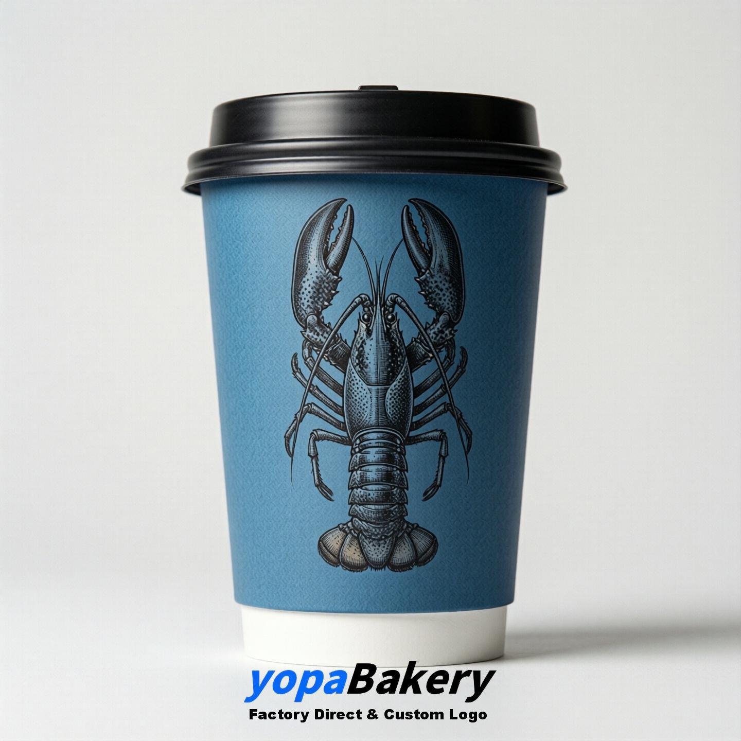 Crayfish Double Wall Paper Cups: 100ml/120ml/200ml/240ml/300ml/360ml/400ml/500ml/600ml/700ml