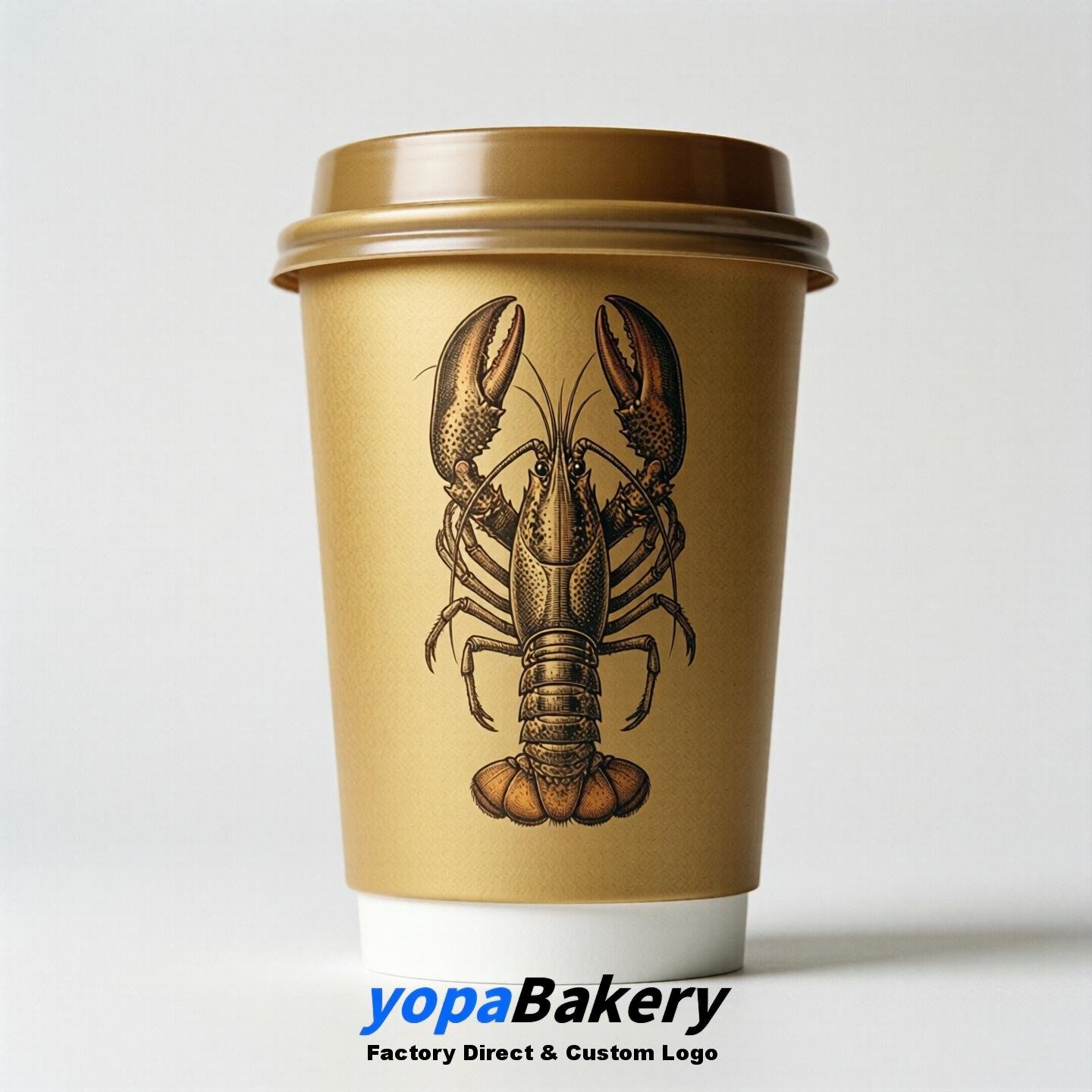 Crayfish Double Wall Paper Cups: 100ml/120ml/200ml/240ml/300ml/360ml/400ml/500ml/600ml/700ml