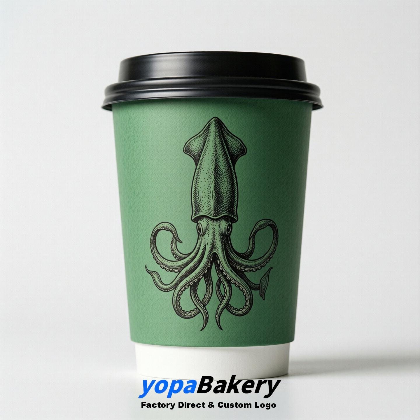 Cuttlefish Double Wall Paper Cups: 100ml/120ml/200ml/240ml/300ml/360ml/400ml/500ml/600ml/700ml