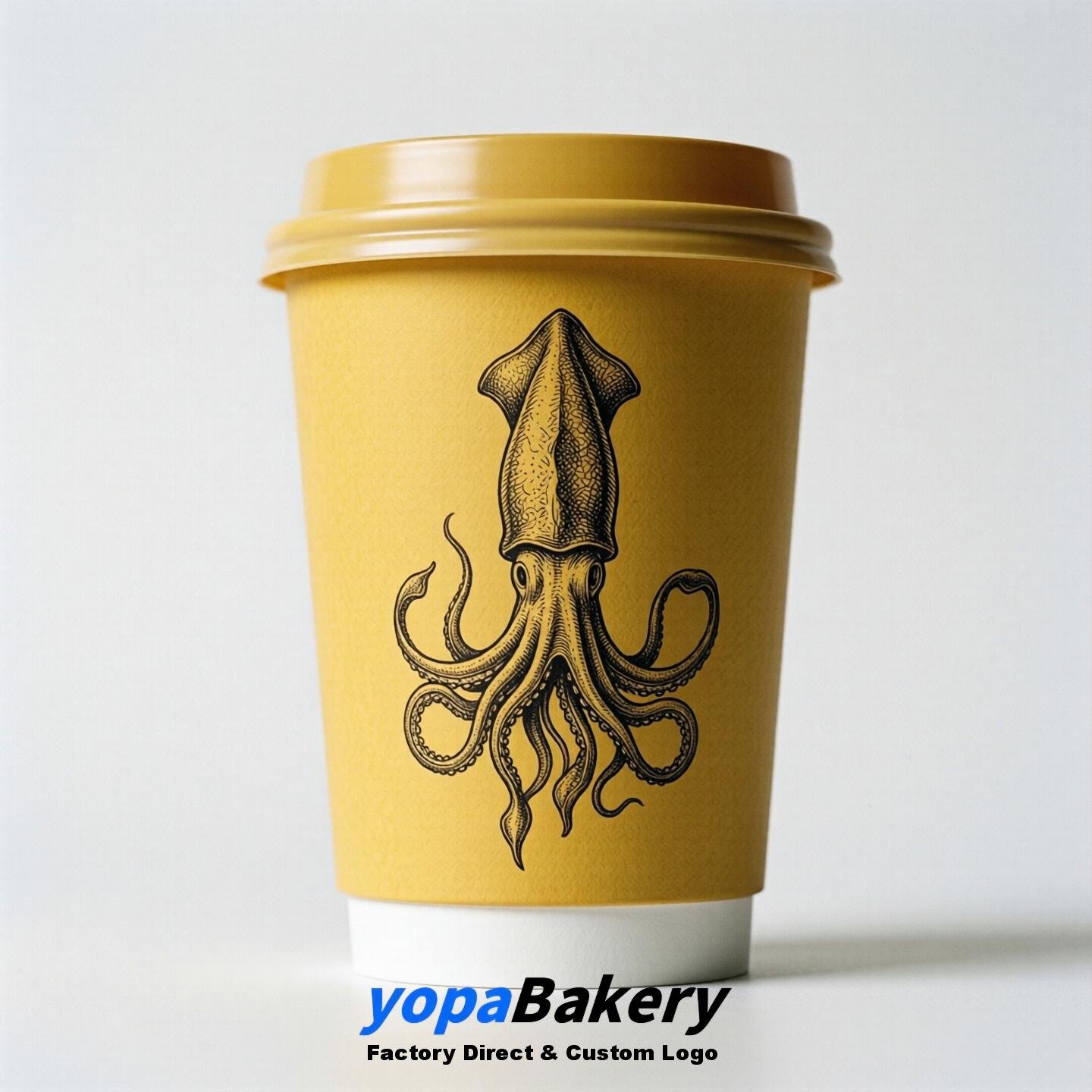 Cuttlefish Double Wall Paper Cups: 100ml/120ml/200ml/240ml/300ml/360ml/400ml/500ml/600ml/700ml