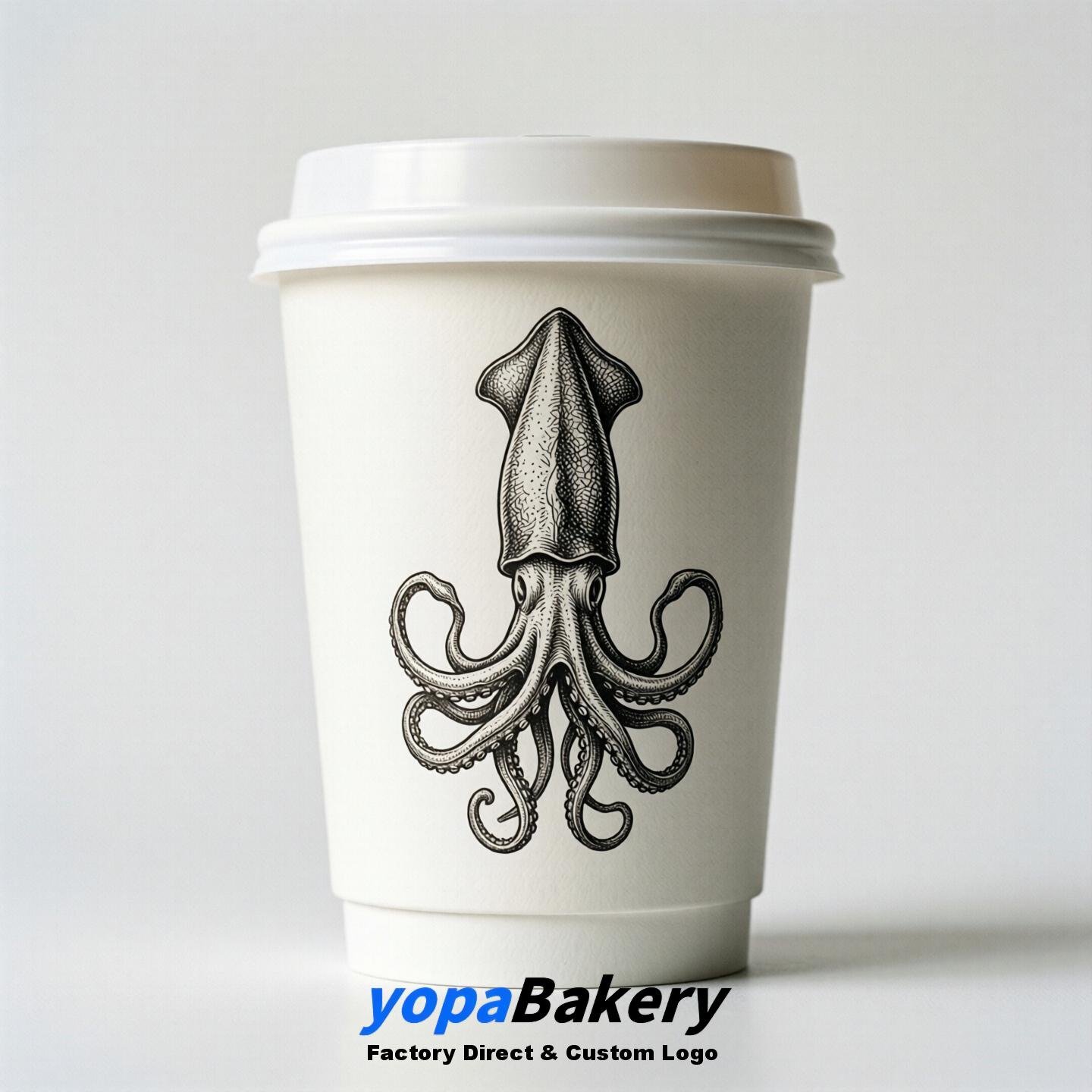 Cuttlefish Double Wall Paper Cups: 100ml/120ml/200ml/240ml/300ml/360ml/400ml/500ml/600ml/700ml