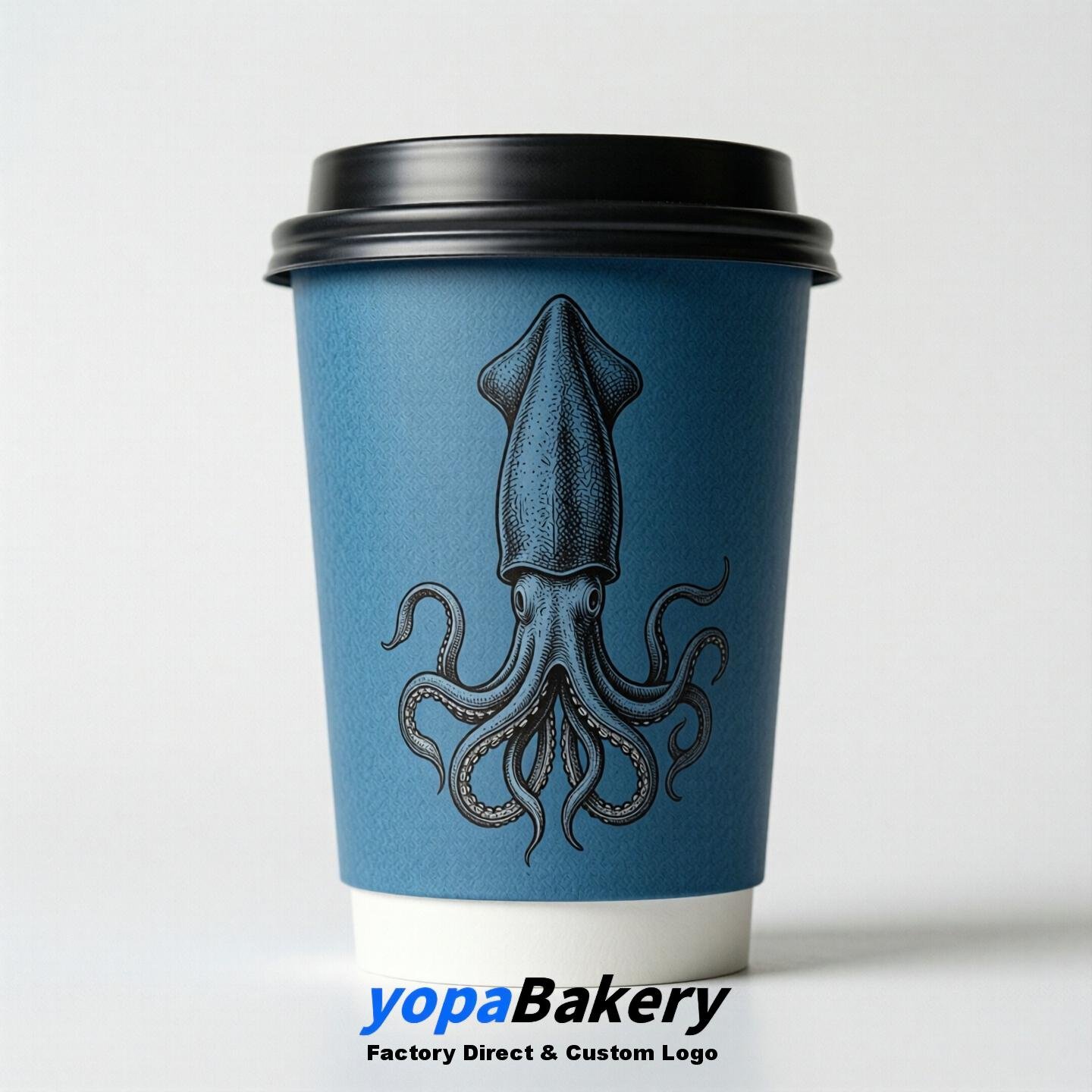 Cuttlefish Double Wall Paper Cups: 100ml/120ml/200ml/240ml/300ml/360ml/400ml/500ml/600ml/700ml