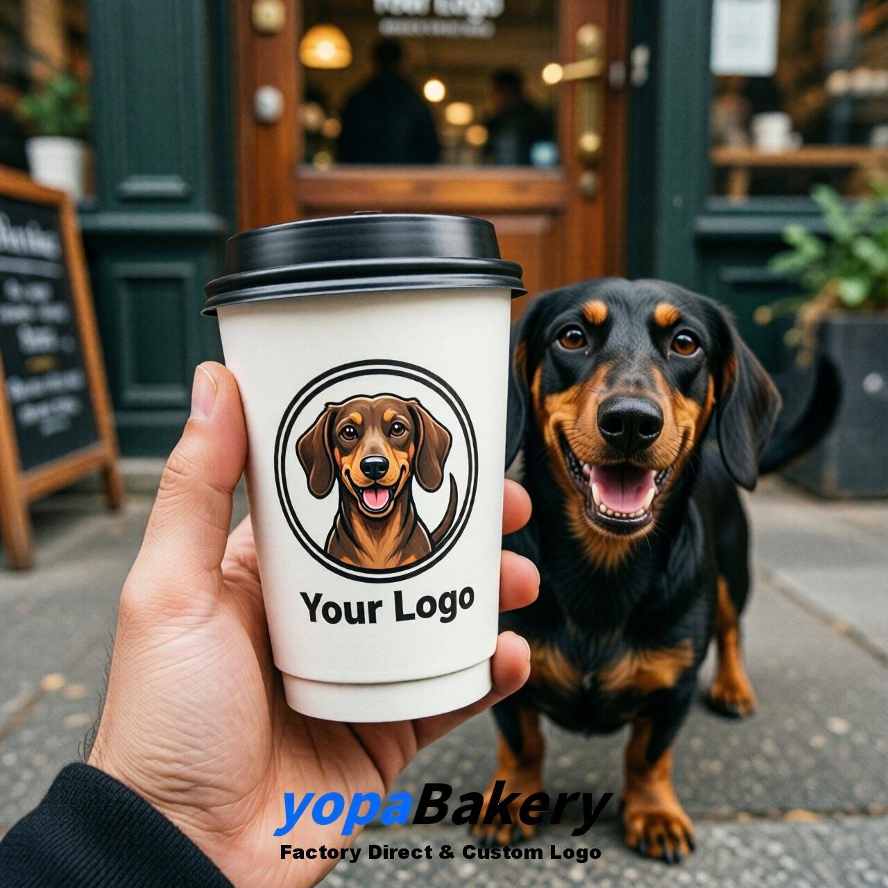 Dachshund Double Wall Paper Cups: 8oz/12oz/16oz/20oz/22oz/24oz