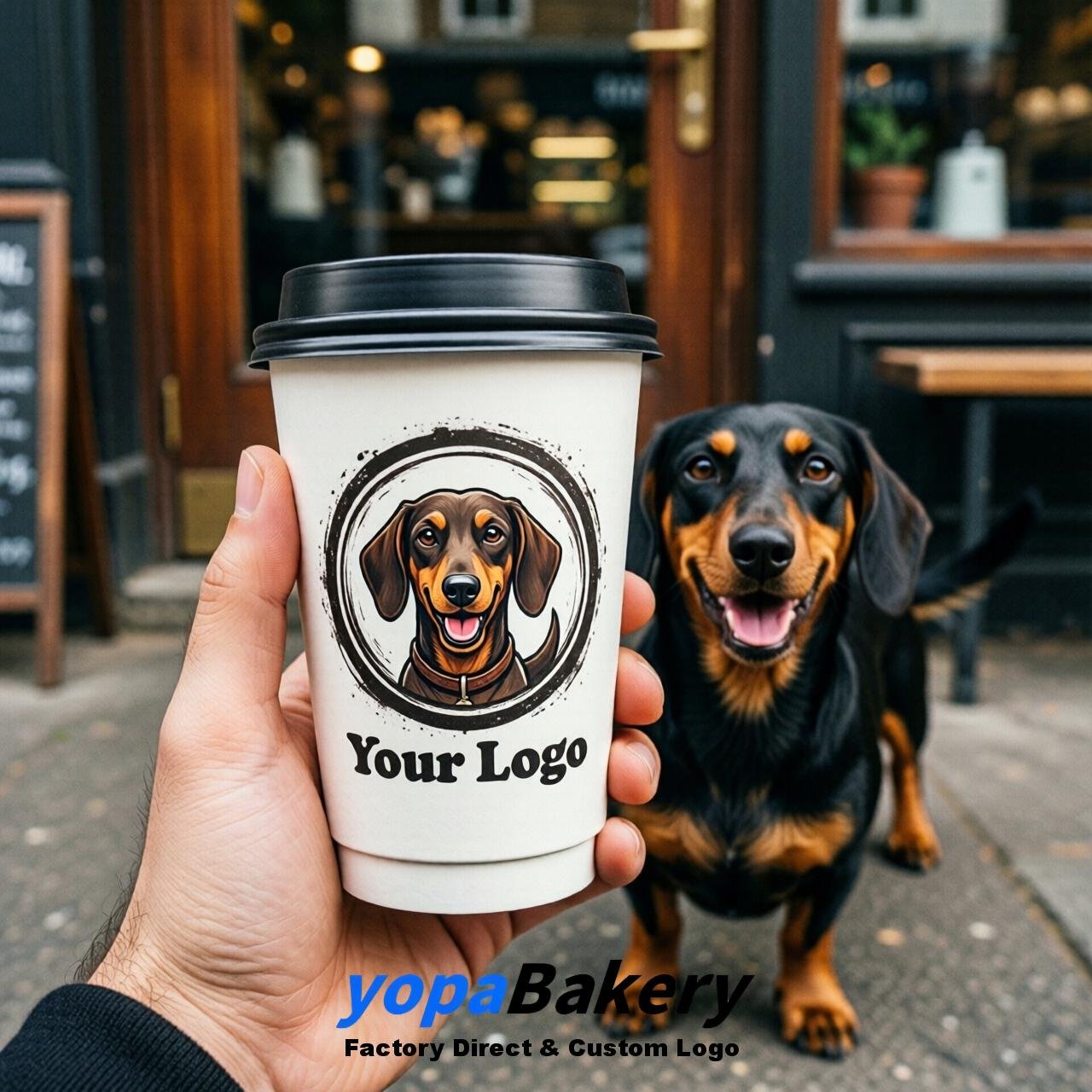 Dachshund Double Wall Paper Cups: 8oz/12oz/16oz/20oz/22oz/24oz