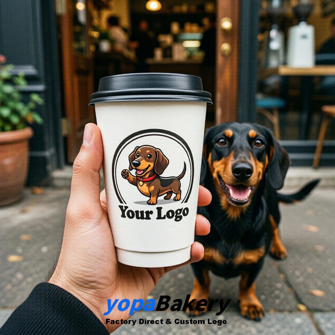 Dachshund Double Wall Paper Cups: 8oz/12oz/16oz/20oz/22oz/24oz