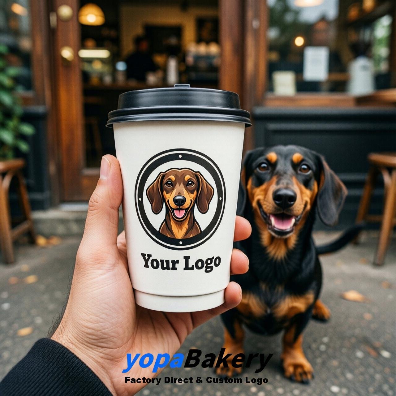 Dachshund Double Wall Paper Cups: 8oz/12oz/16oz/20oz/22oz/24oz