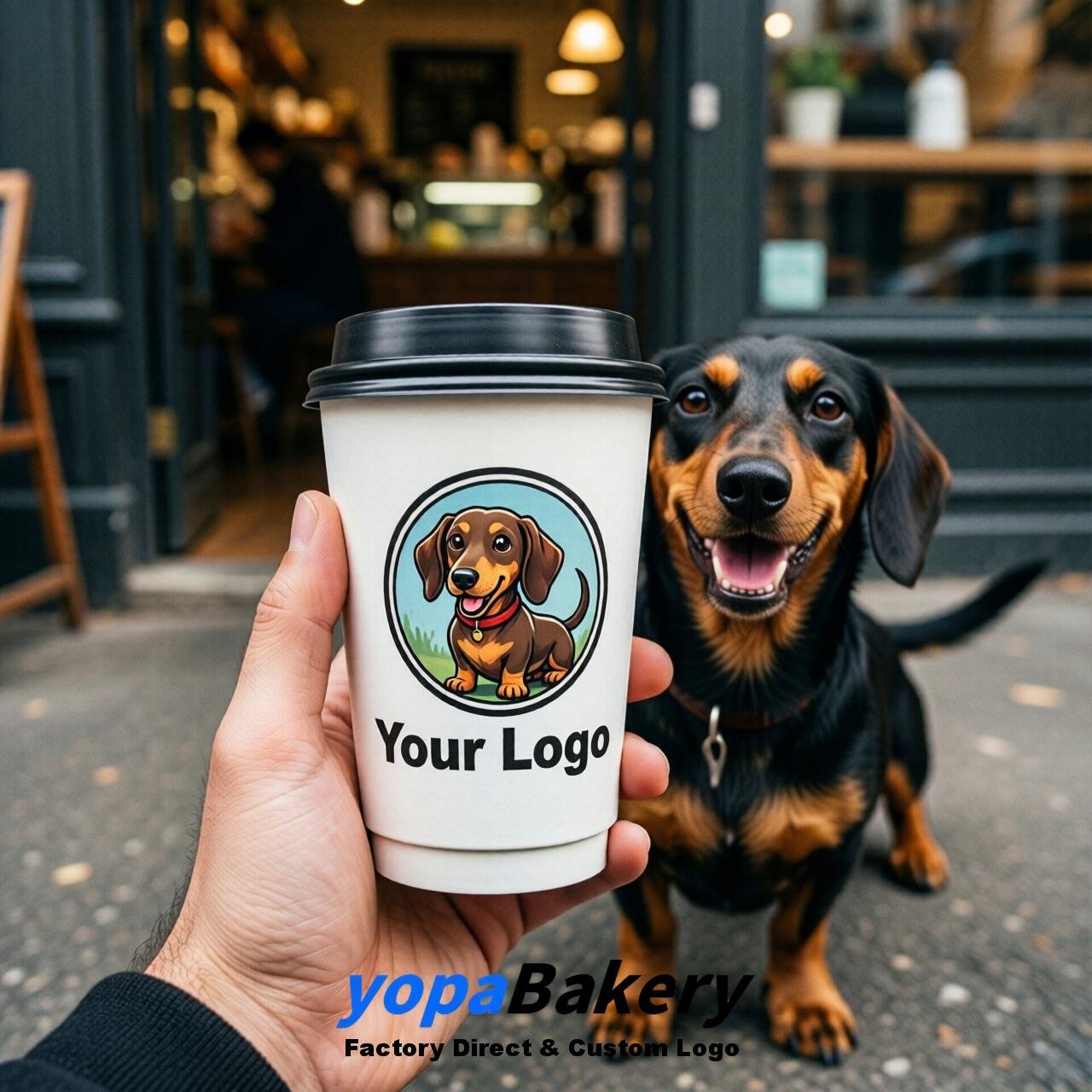 Dachshund Double Wall Paper Cups: 8oz/12oz/16oz/20oz/22oz/24oz