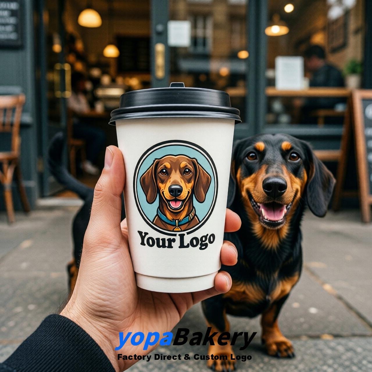 Dachshund Double Wall Paper Cups: 8oz/12oz/16oz/20oz/22oz/24oz