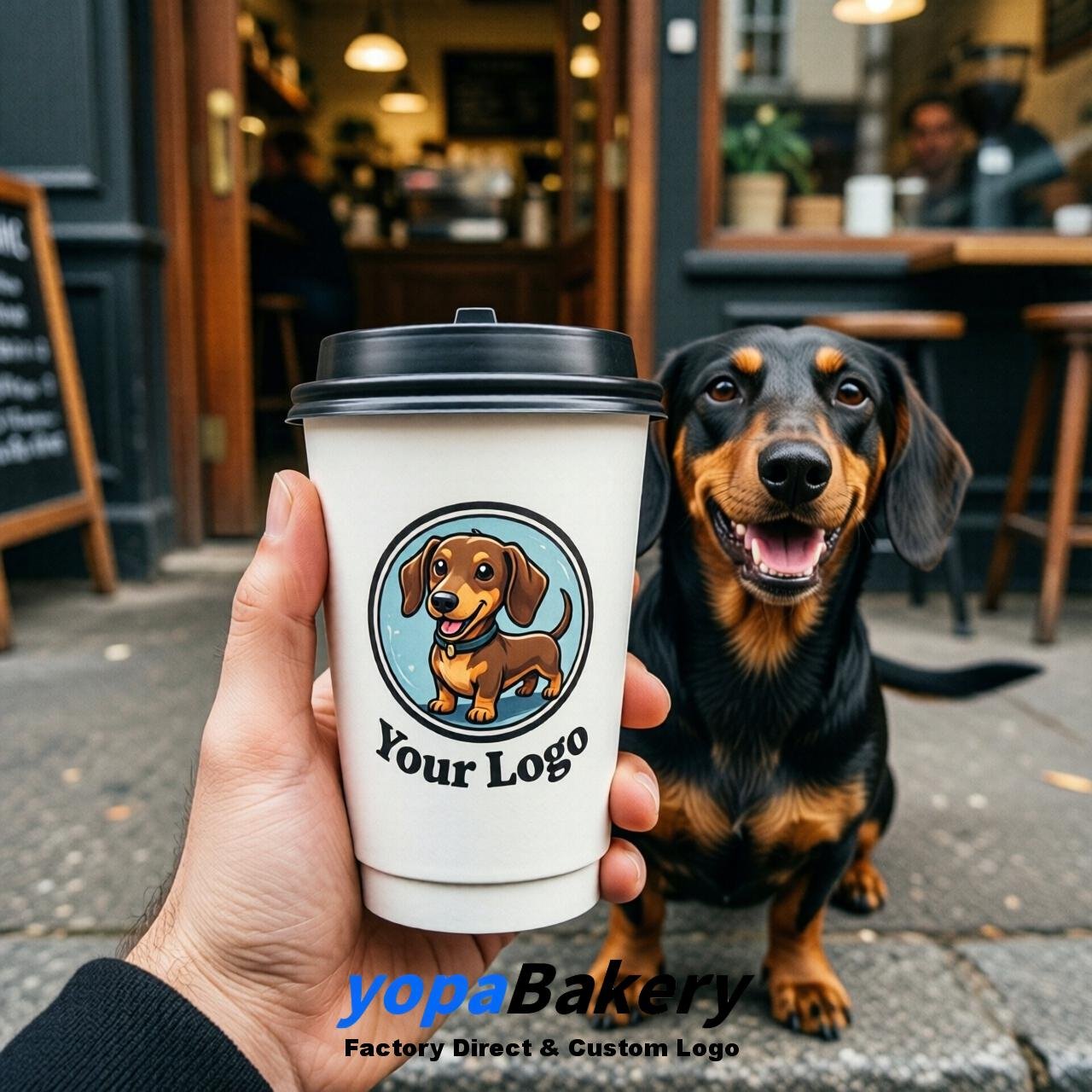 Dachshund Double Wall Paper Cups: 8oz/12oz/16oz/20oz/22oz/24oz