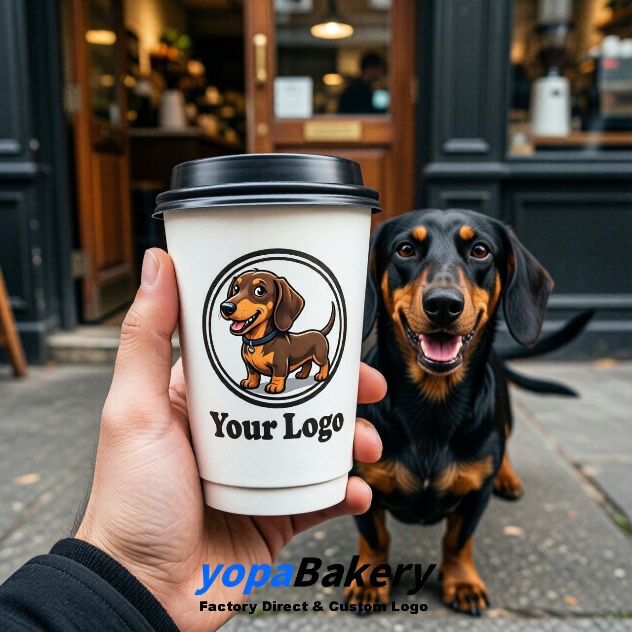 Dachshund Double Wall Paper Cups: 8oz/12oz/16oz/20oz/22oz/24oz
