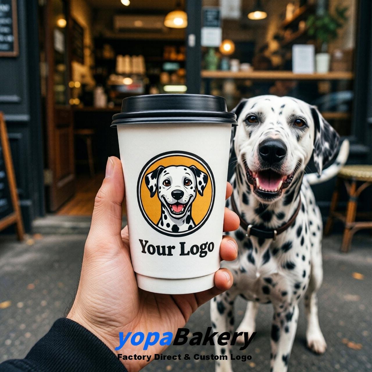 Dalmatian Double Wall Paper Cups: 8oz/12oz/16oz/20oz/22oz/24oz