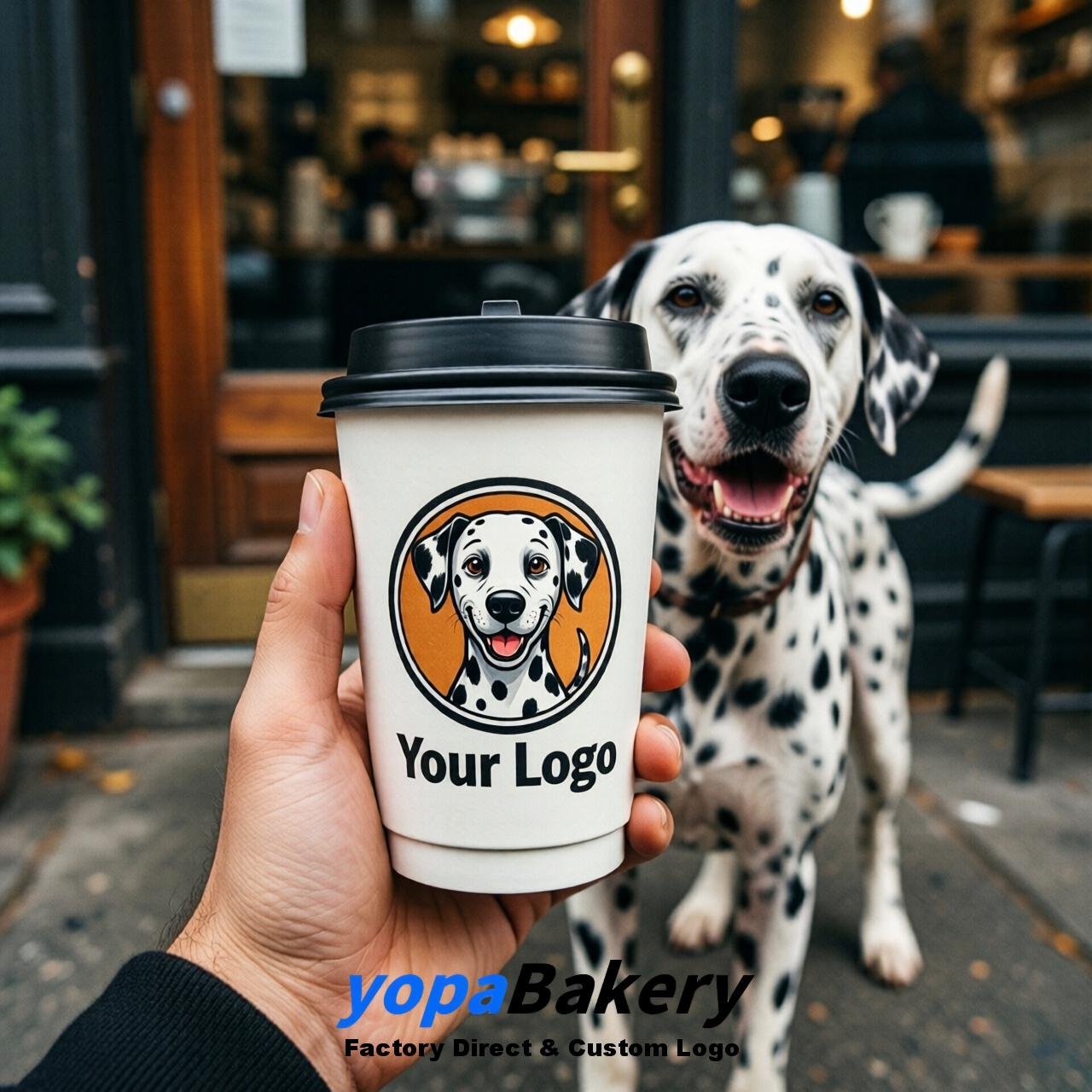 Dalmatian Double Wall Paper Cups: 8oz/12oz/16oz/20oz/22oz/24oz