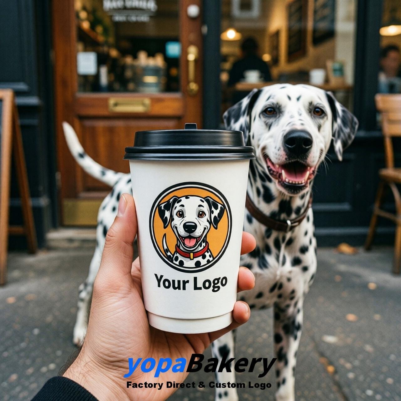 Dalmatian Double Wall Paper Cups: 8oz/12oz/16oz/20oz/22oz/24oz