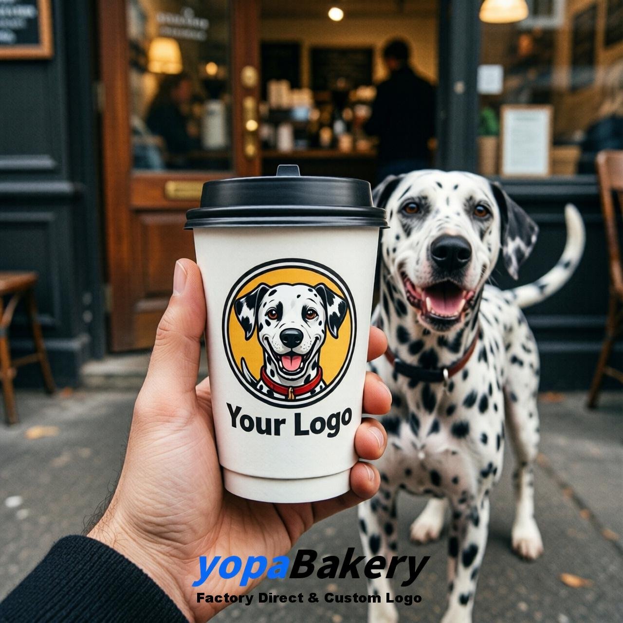 Dalmatian Double Wall Paper Cups: 8oz/12oz/16oz/20oz/22oz/24oz
