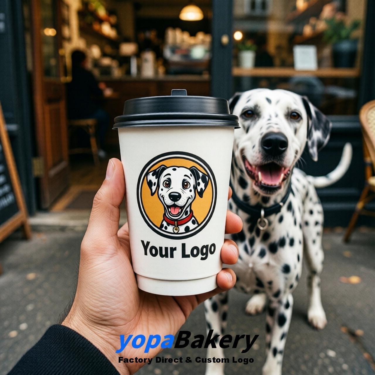 Dalmatian Double Wall Paper Cups: 8oz/12oz/16oz/20oz/22oz/24oz