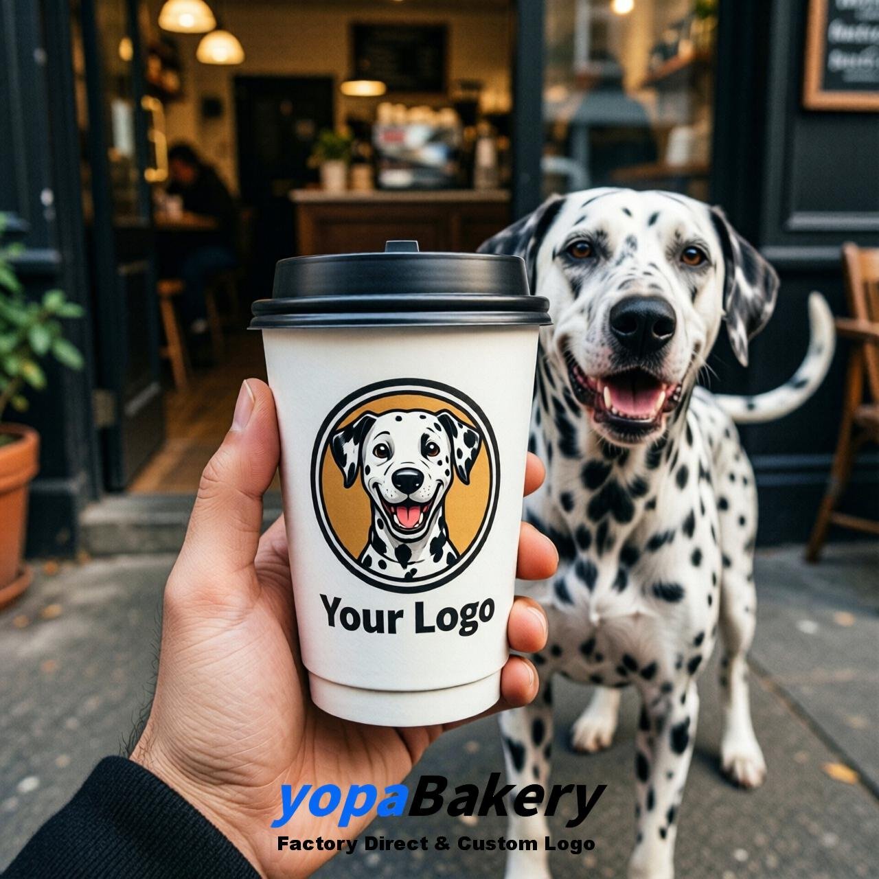 Dalmatian Double Wall Paper Cups: 8oz/12oz/16oz/20oz/22oz/24oz