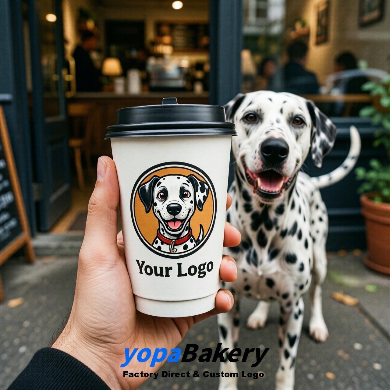 Dalmatian Double Wall Paper Cups: 8oz/12oz/16oz/20oz/22oz/24oz