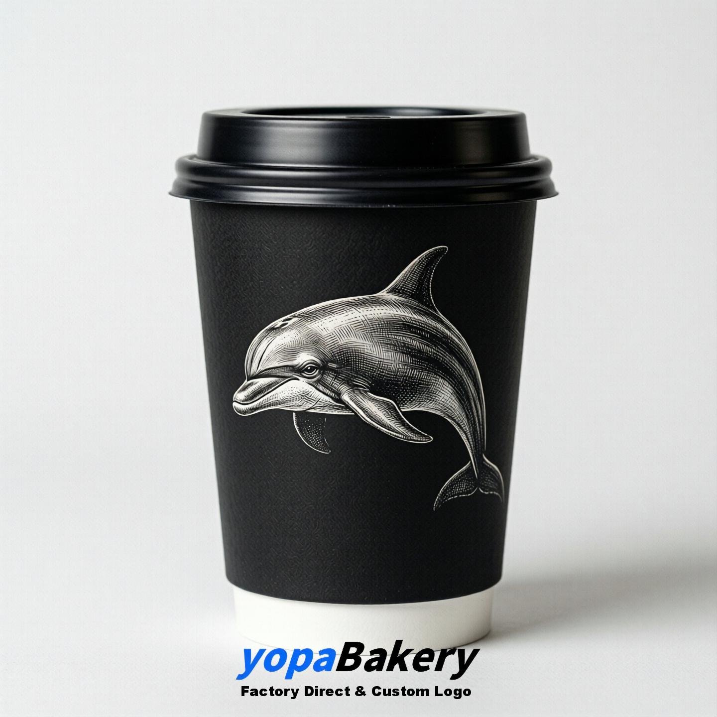 Dolphin Double Wall Paper Cups: 100ml/120ml/200ml/240ml/300ml/360ml/400ml/500ml/600ml/700ml