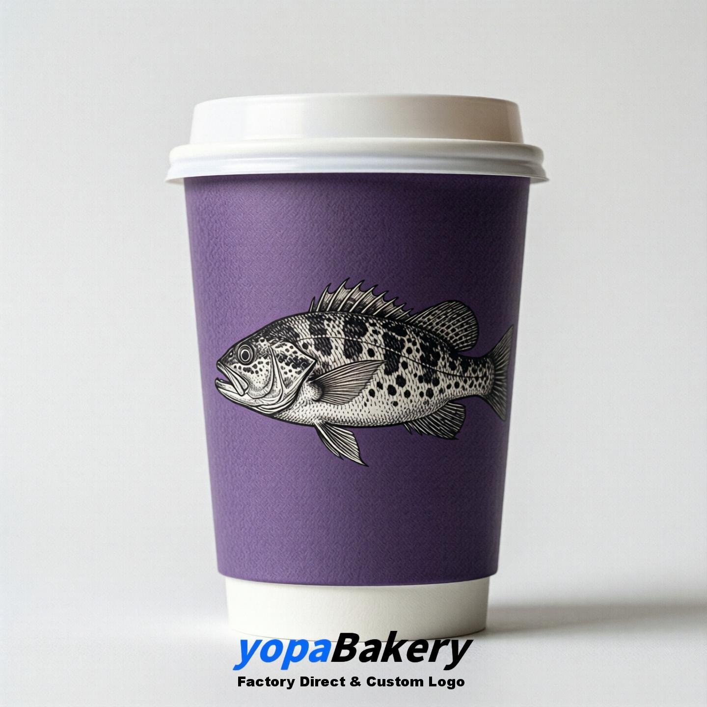Grouper Double Wall Paper Cups: 100ml/120ml/200ml/240ml/300ml/360ml/400ml/500ml/600ml/700ml