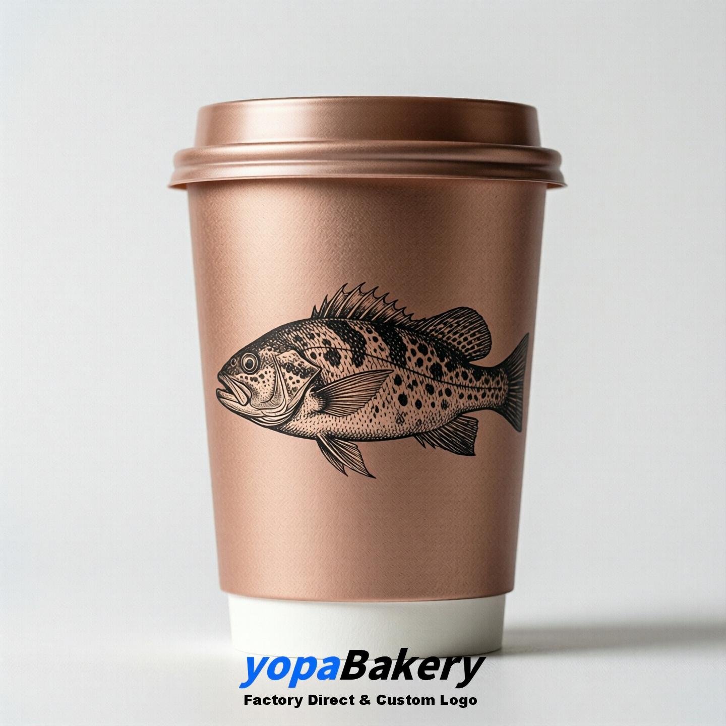 Grouper Double Wall Paper Cups: 100ml/120ml/200ml/240ml/300ml/360ml/400ml/500ml/600ml/700ml